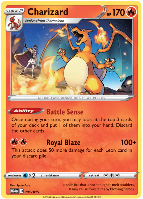 Carta Charizard 1/15 de McDonald's Collection 2024