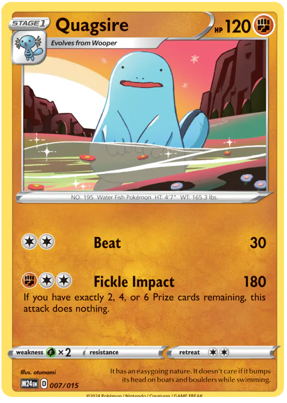 Carta Quagsire 7/15 de McDonald's Collection 2024