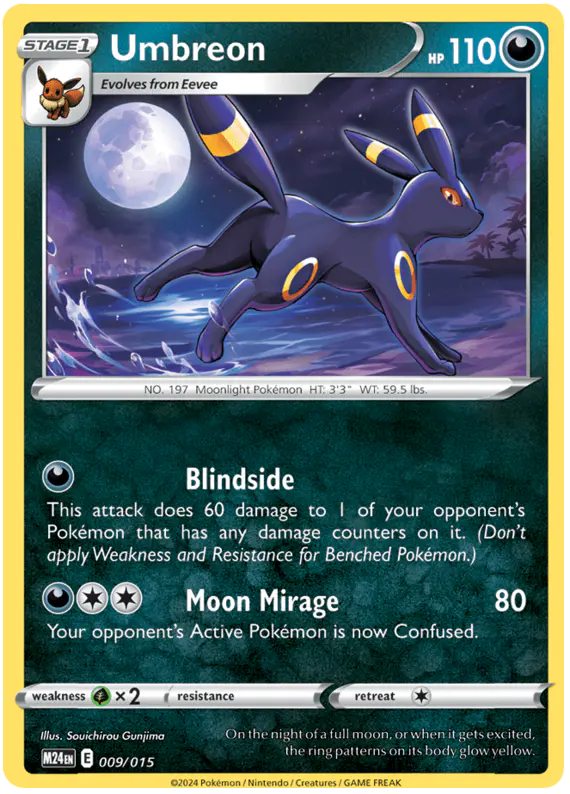 Carta Umbreon 9/15 de McDonald's Collection 2024
