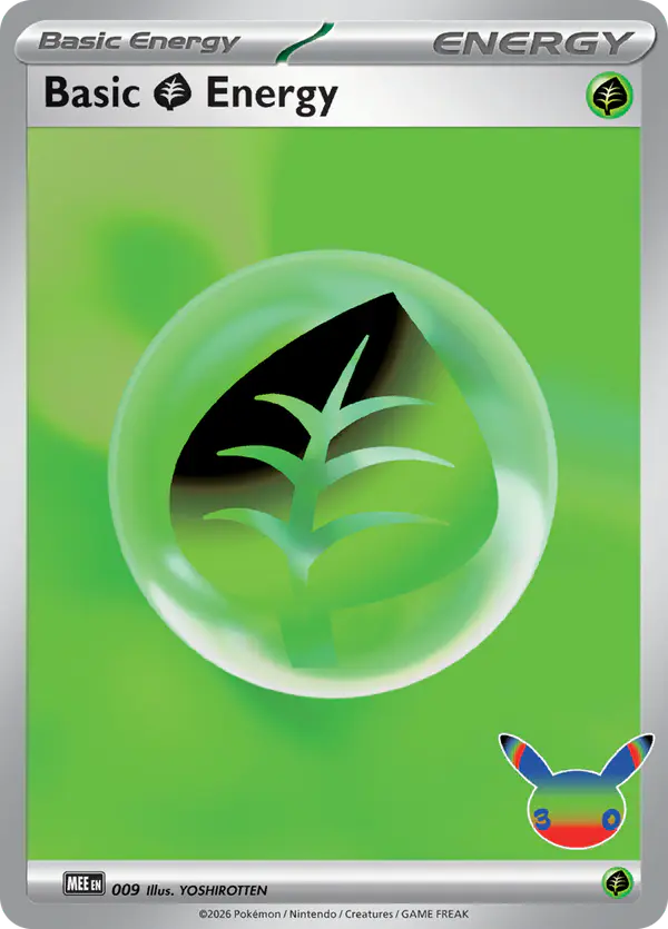 Carta Basic Grass Energy 009/016 de Mega Evolution Energy