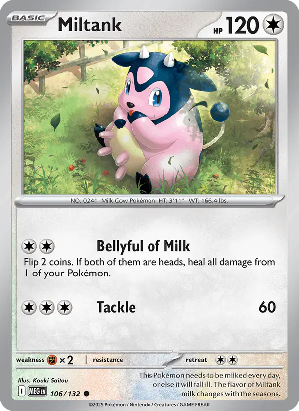 Carta Miltank 106/132 de Mega Evolution