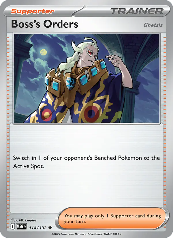 Carta Boss's Orders 114/132 de Mega Evolution