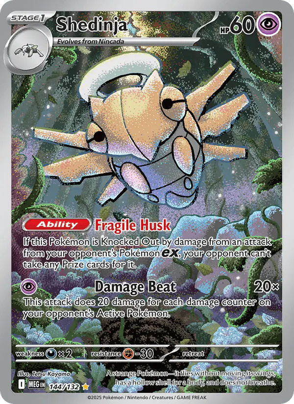 Carta Shedinja 144/132 de Mega Evolution