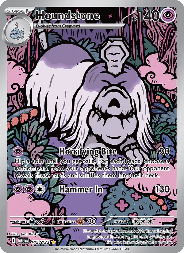 Carta Houndstone 145/132 de Mega Evolution