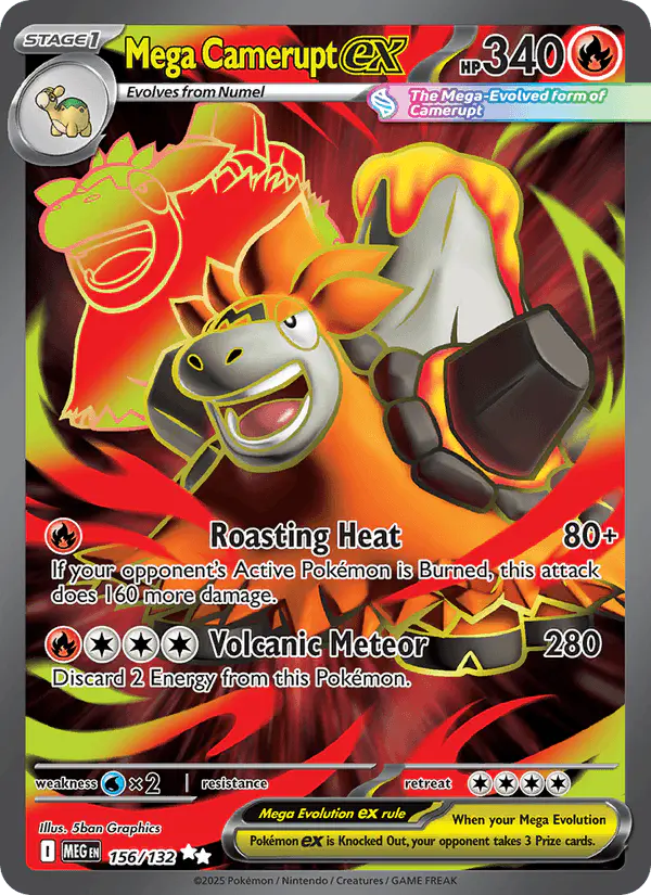 Carta Mega Camerupt ex 156/132 de Mega Evolution