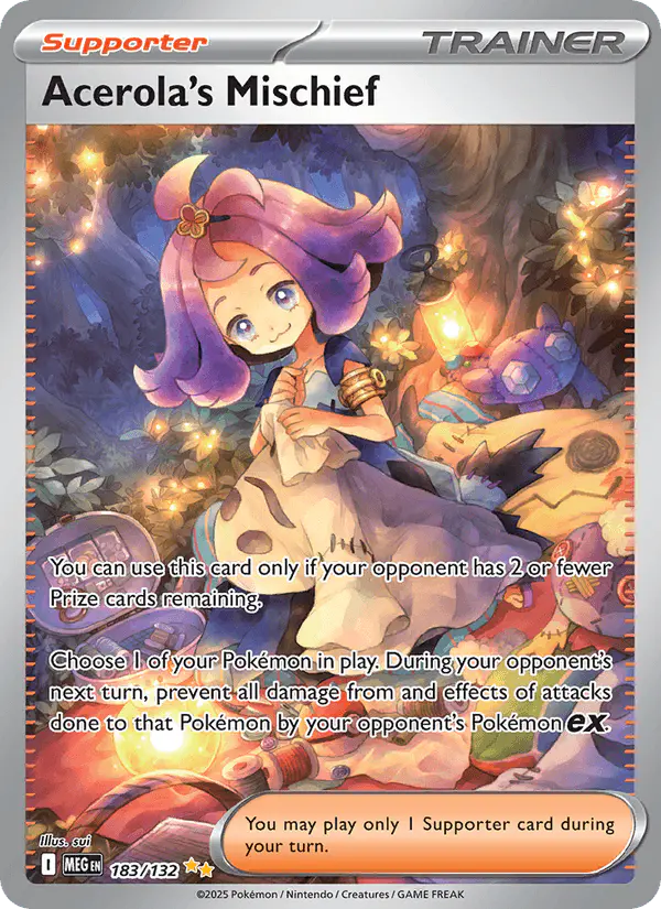 Carta Acerola's Mischief 183/132 de Mega Evolution