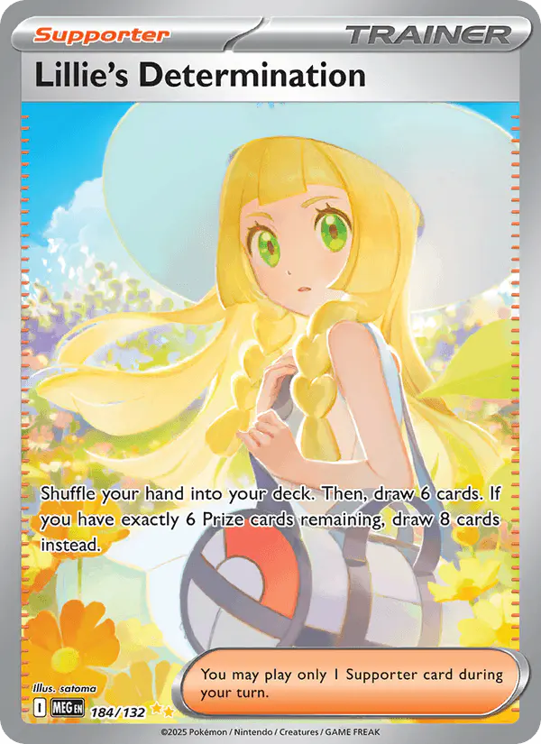 Carta Lillie's Determination 184/132 de Mega Evolution