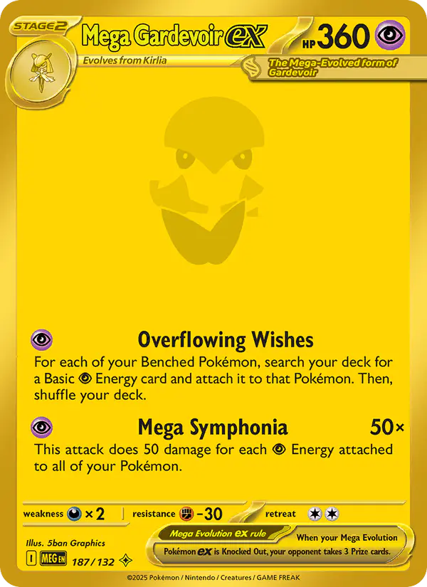 Carta Mega Gardevoir ex 187/132 de Mega Evolution