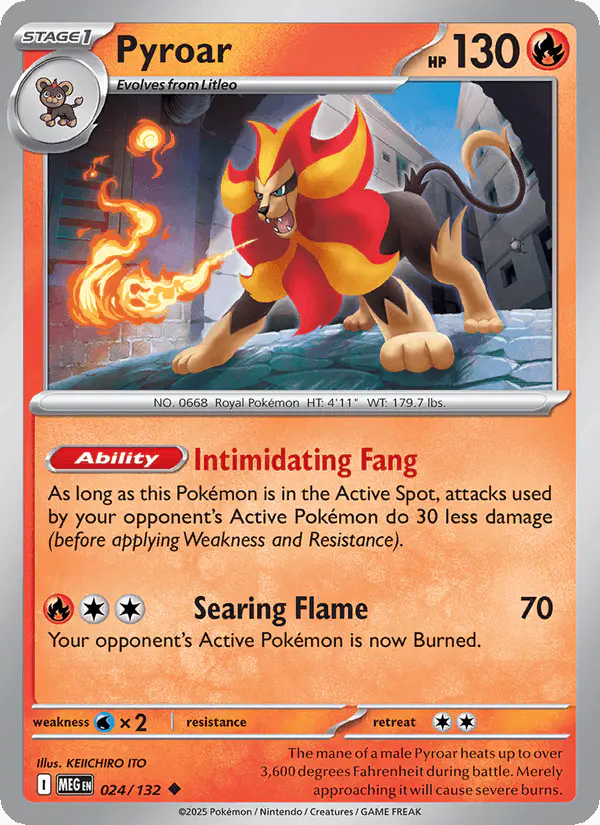 Carta Pyroar 024/132 de Mega Evolution
