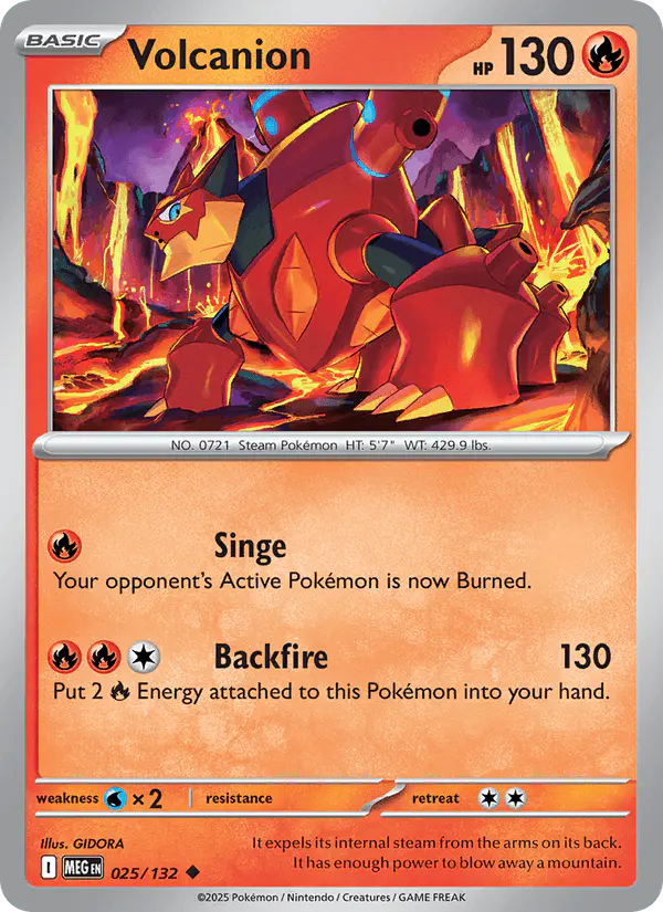 Carta Volcanion 025/132 de Mega Evolution