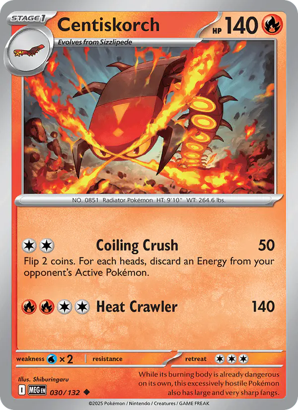 Carta Centiskorch 030/132 de Mega Evolution