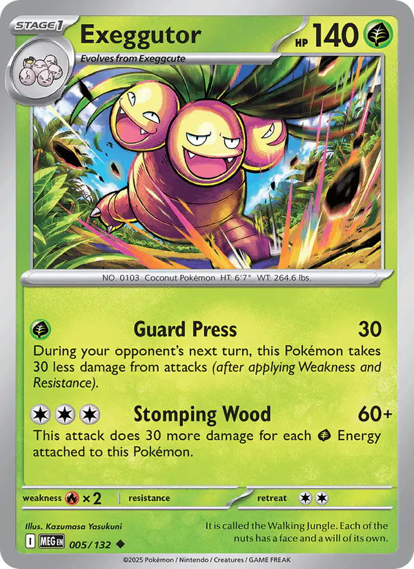 Carta Exeggutor 005/132 de Mega Evolution