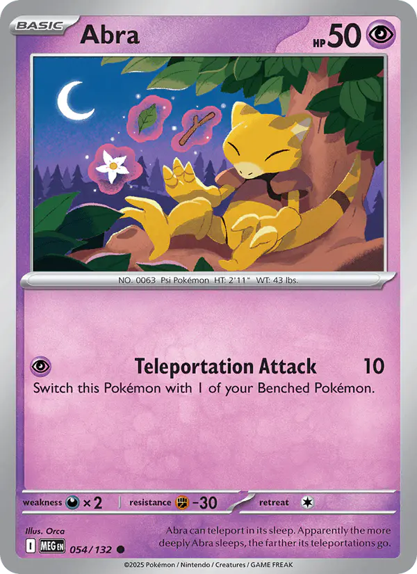 Carta Abra 054/132 de Mega Evolution