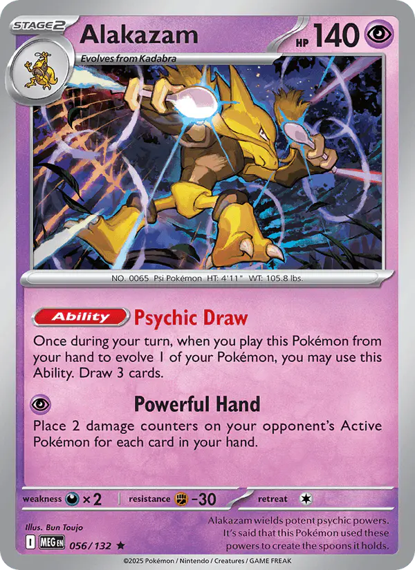Carta Alakazam 056/132 de Mega Evolution