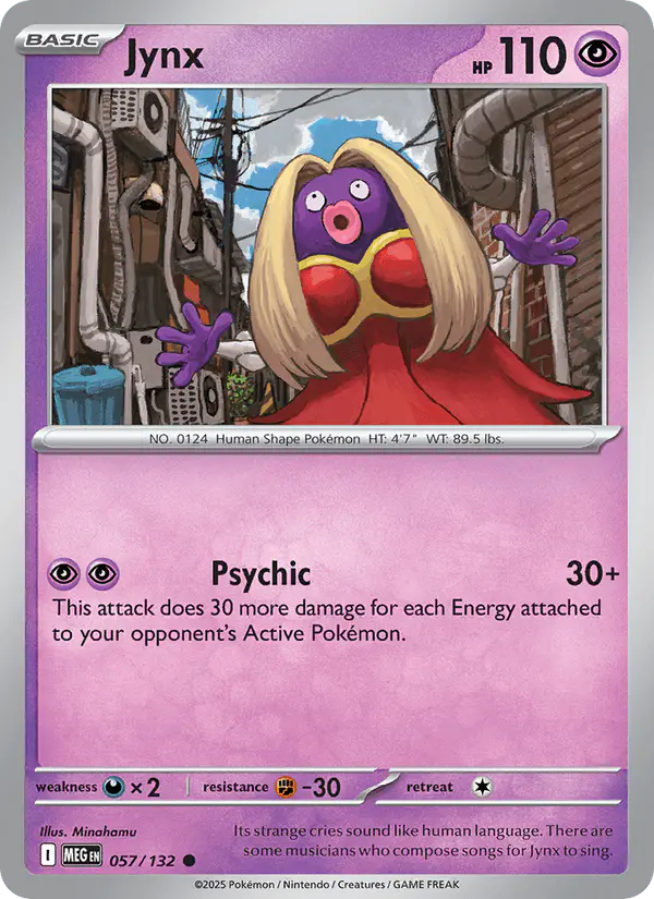 Carta Jynx 057/132 de Mega Evolution