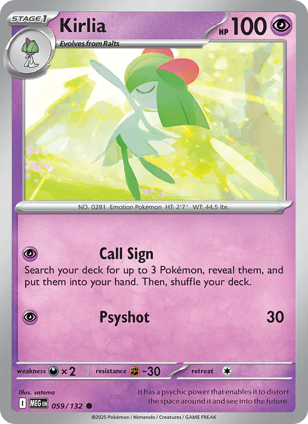 Carta Kirlia 059/132 de Mega Evolution