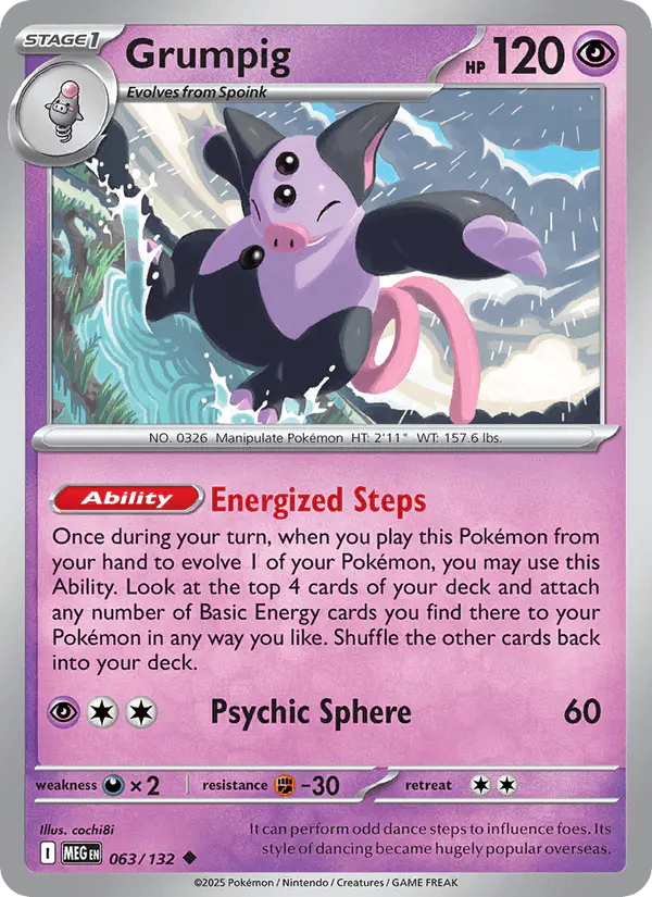 Carta Grumpig 063/132 de Mega Evolution