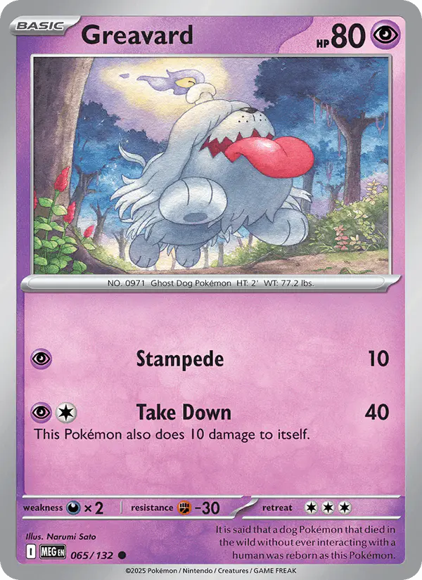 Carta Greavard 065/132 de Mega Evolution