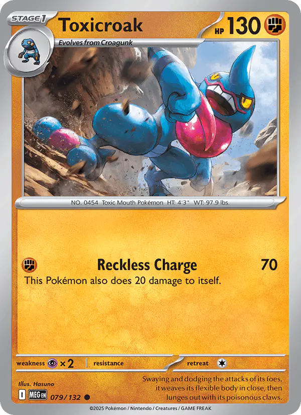Carta Toxicroak 079/132 de Mega Evolution