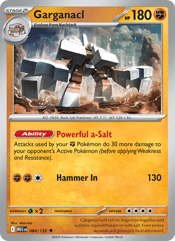 Carta Garganacl 084/132 de Mega Evolution