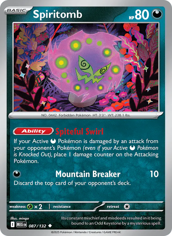 Carta Spiritomb 087/132 de Mega Evolution