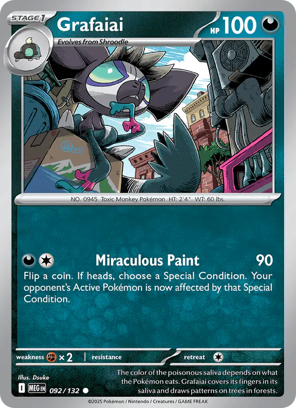Carta Grafaiai 092/132 de Mega Evolution