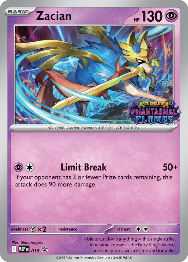 Carta Zacian #15 de MEP Black Star Promos