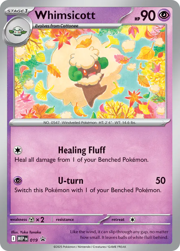 Carta Whimsicott #19 de MEP Black Star Promos