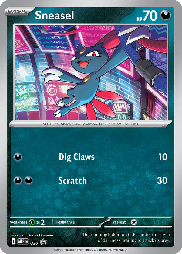 Carta Sneasel #20 de MEP Black Star Promos