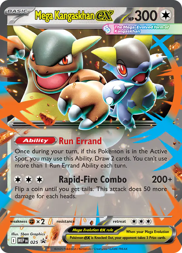 Carta Mega Kangaskhan ex #25 de MEP Black Star Promos