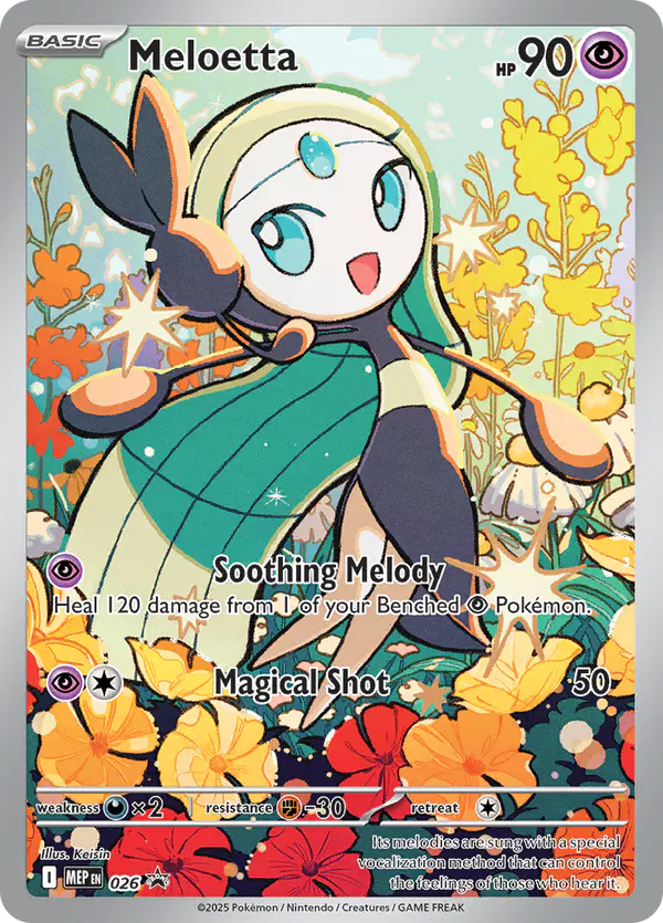 Carta Meloetta #26 de MEP Black Star Promos