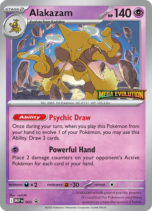 Carta Alakazam #3 de MEP Black Star Promos