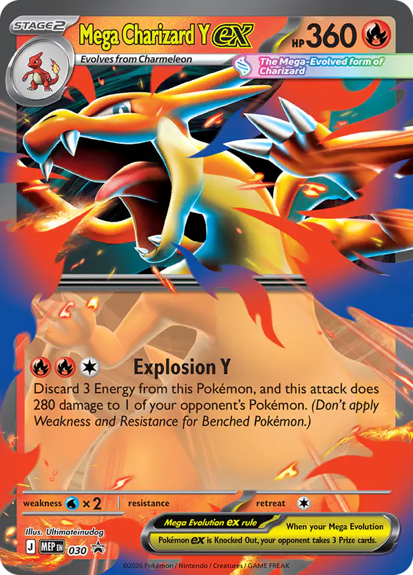 Carta Mega Charizard Y ex #30 de MEP Black Star Promos
