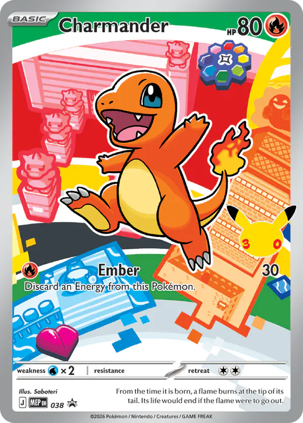 Carta Charmander #38 de MEP Black Star Promos