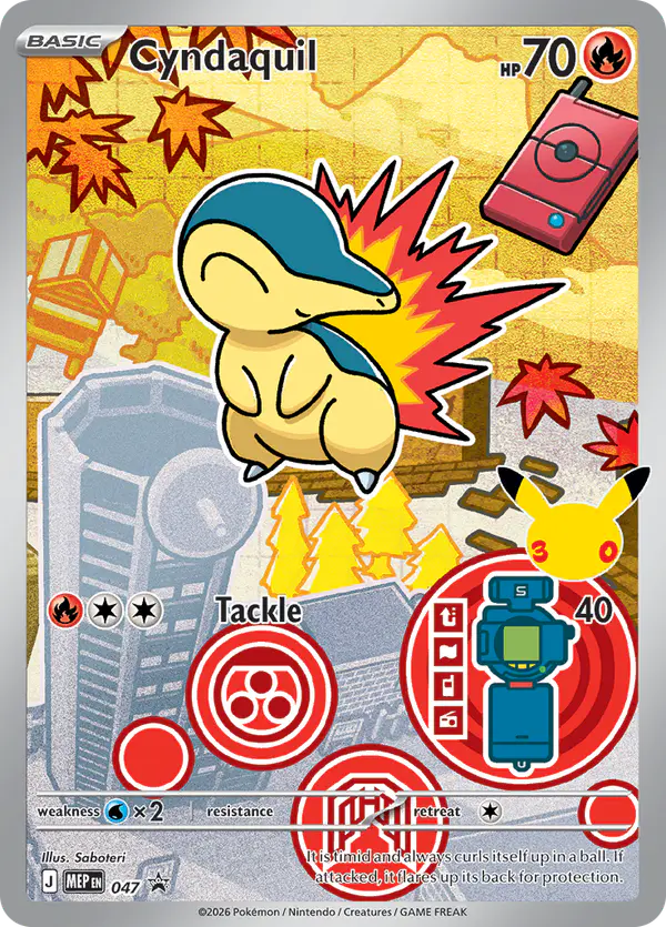 Carta Cyndaquil #47 de MEP Black Star Promos