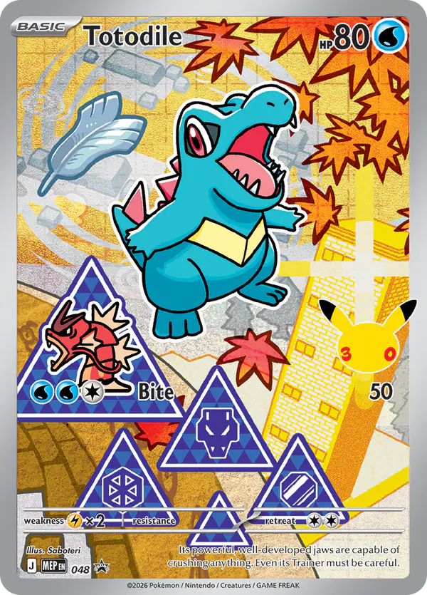 Carta Totodile #48 de MEP Black Star Promos