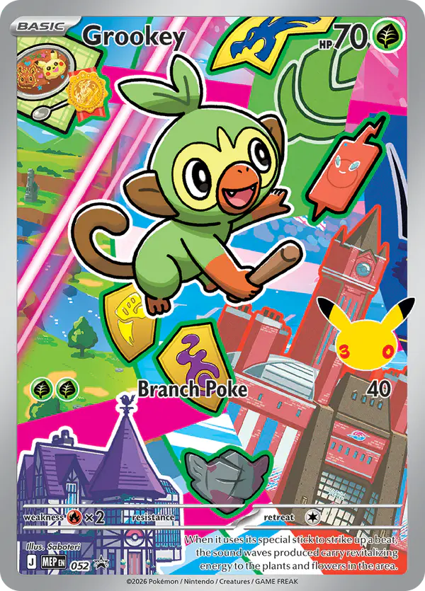 Carta Grookey #52 de MEP Black Star Promos