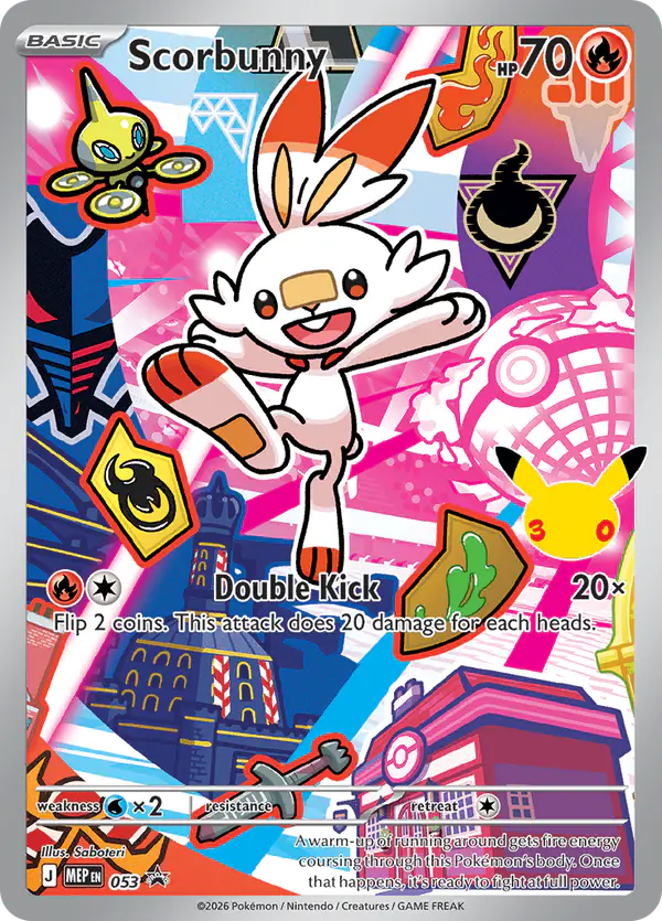 Carta Scorbunny #53 de MEP Black Star Promos