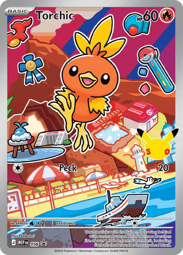 Carta Torchic #56 de MEP Black Star Promos