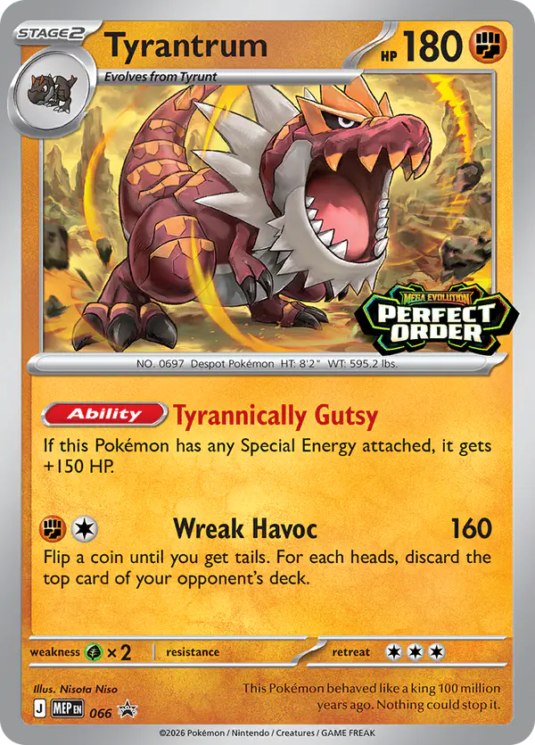 Carta Tyrantrum #66 de MEP Black Star Promos