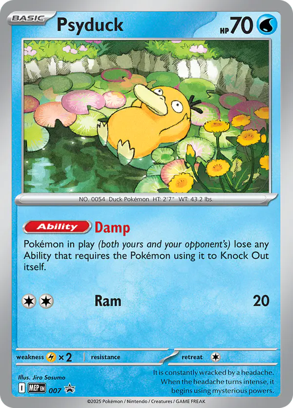 Carta Psyduck #7 de MEP Black Star Promos