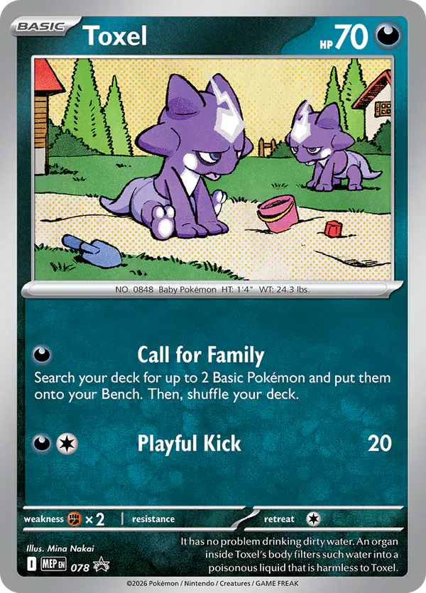 Carta Toxel #78 de MEP Black Star Promos