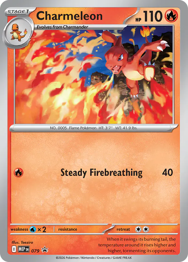 Carta Charmeleon #79 de MEP Black Star Promos