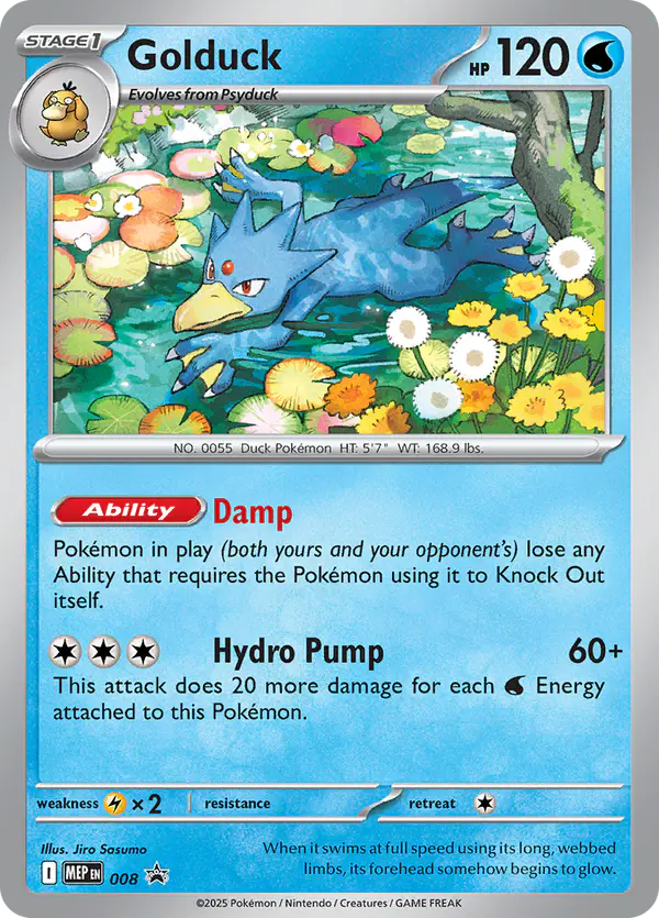 Carta Golduck #8 de MEP Black Star Promos