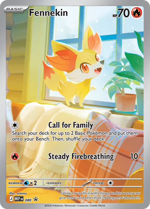 Carta Fennekin #80 de MEP Black Star Promos