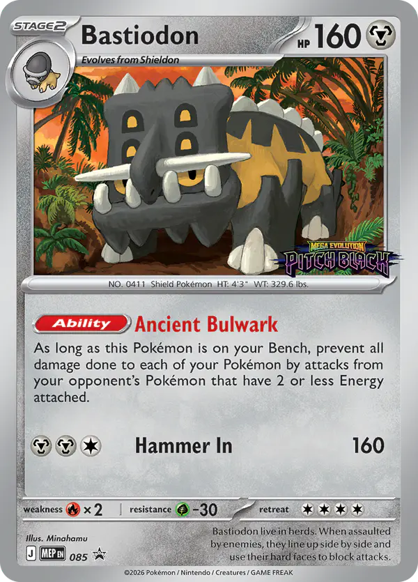 Carta Bastiodon #85 de MEP Black Star Promos