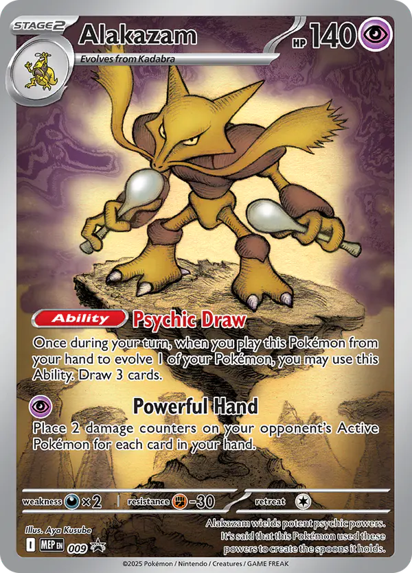 Carta Alakazam #9 de MEP Black Star Promos