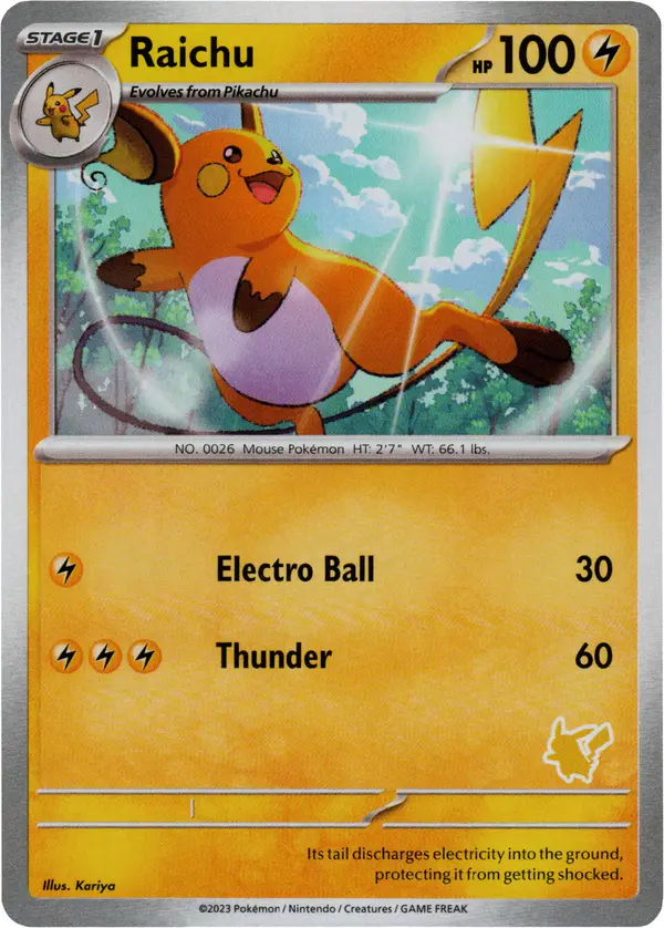 Carta Raichu 018/048 de My First Battle