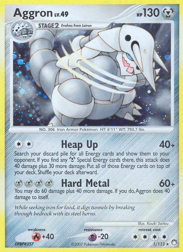 Carta Aggron 1/123 de Mysterious Treasures
