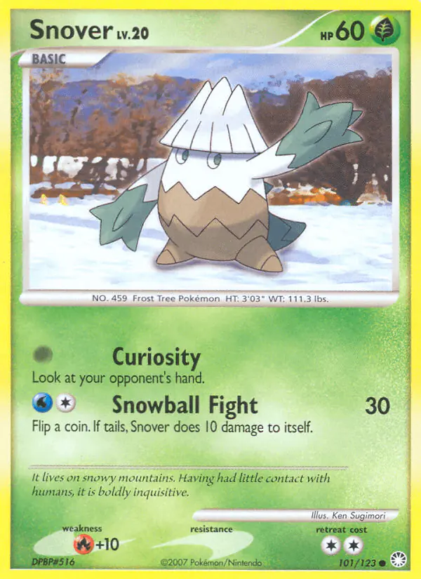 Carta Snover 101/123 de Mysterious Treasures